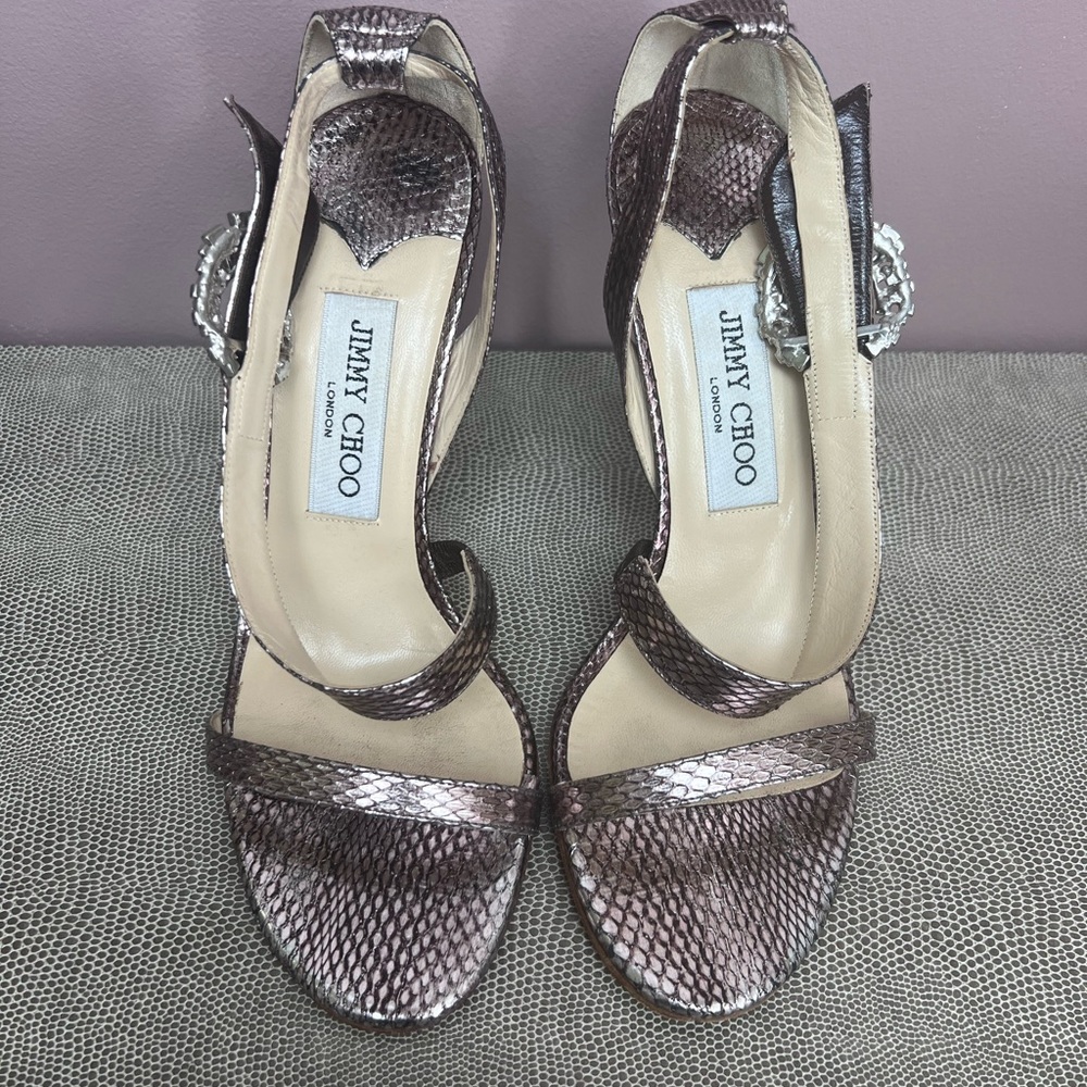Jimmy Choo Mercury Watersnake sandals